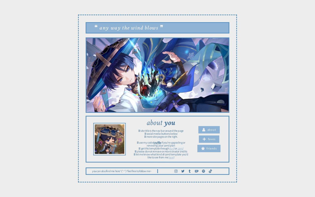 Carrd Example Aesthetic Carrd Templates